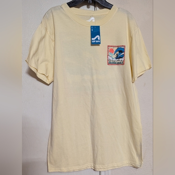 Surf Style Melbourne Beach Yellow T-Shirt Size M NWT MSRP $27 - Picture 1 of 5